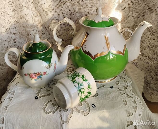 Чайники заварники сахарницы крышки Фарфор