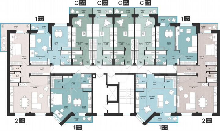 1-к. квартира, 47,8 м², 4/9 эт.