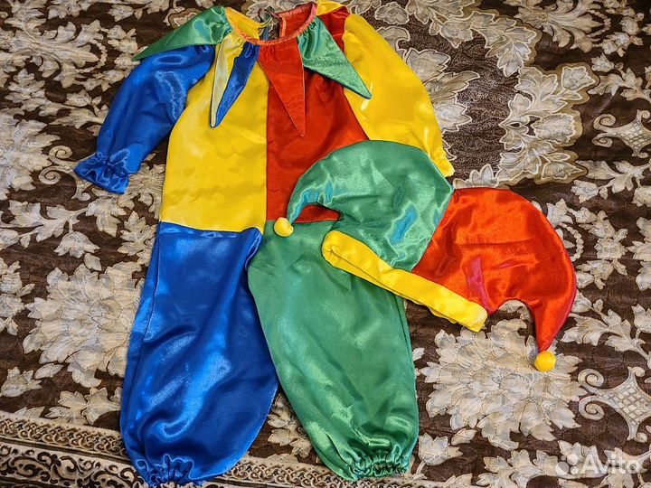 Костюм новогодний петрушка, скоморох 92-98 размер