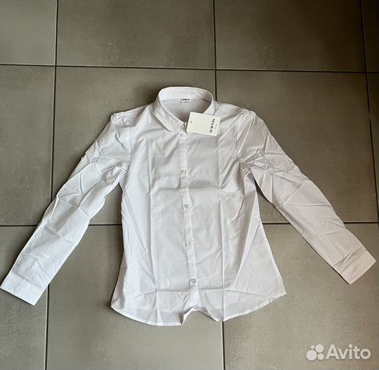 Рубашка блузка белая 146 ostin