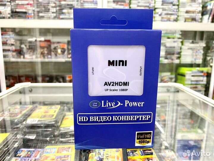 Конвертер вход 3 rca - выход Hdmi для Dendy, Sega