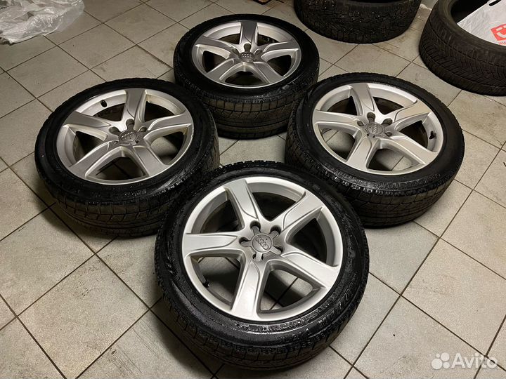 Оригинальные диски ауди с зимними шинами R18