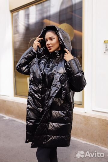 Пуховик зимний черный