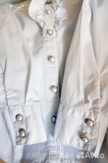 Блузка белая для школы, размер 122-128