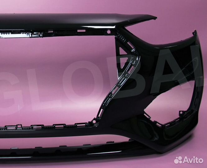 Бампер передний черный Hyundai Solaris 2 2017-2020