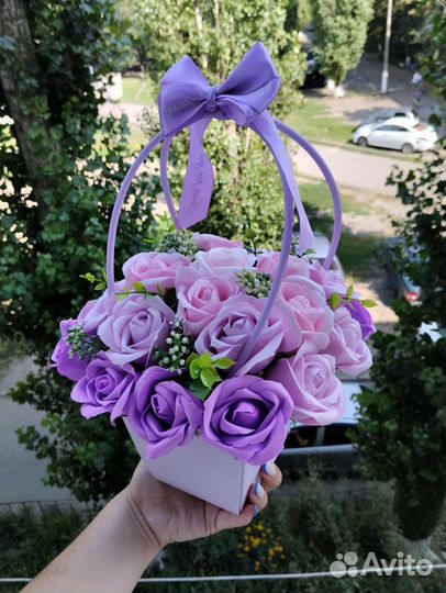 Букет из мыльных роз