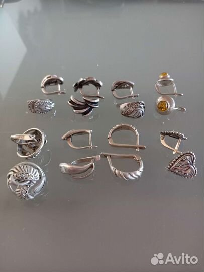 Серьги серебро