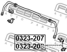 Тяга стабилизатора задняя правая 0323208