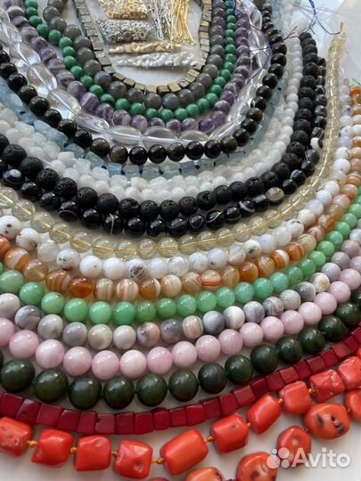 Натуральные камни бусины