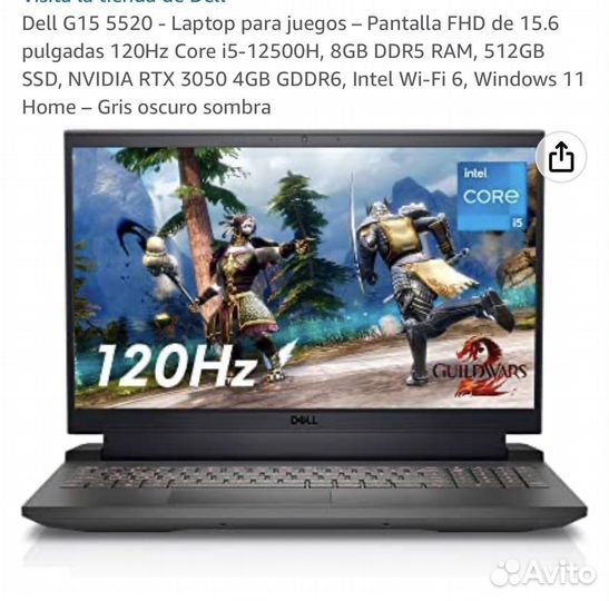 Новый, dell G15 5520, i5(12500H) /RTX3050/120HZ