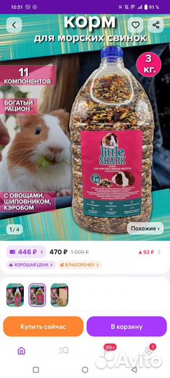 Корм для морских свинок