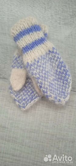 Рукавицы детские из шерсти самоеда