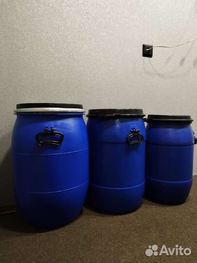 Бочка пластиковая 50л, 30л, контейнеры 51л