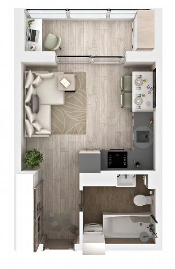 Квартира-студия, 22,6 м², 9/9 эт.