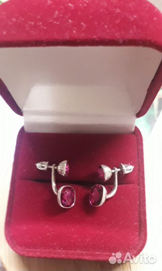 Серьги пусеты серебро 925