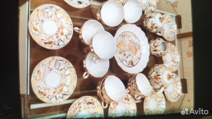 Сервиз СССР золотые ромашки