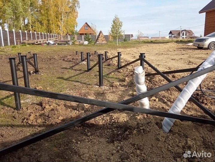 Винтовые сваи с монтажом