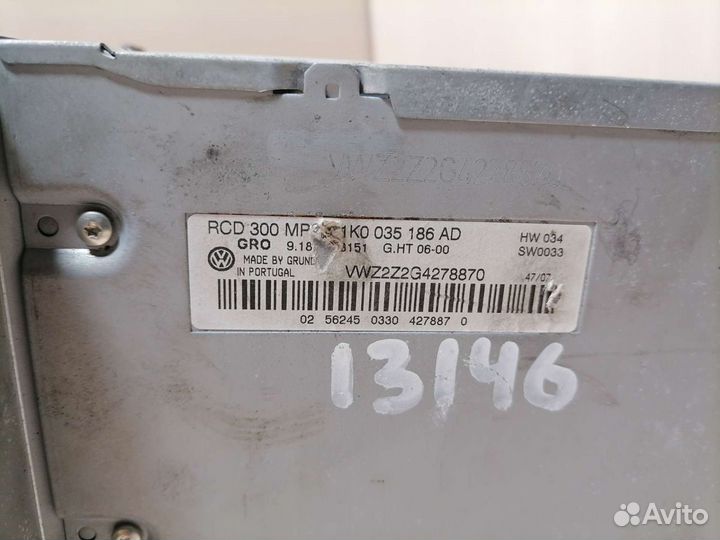 Магнитола volkswagen golf plus