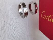 Cartier серьги из медицинской стали