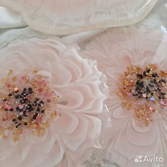 Набор: блюдо и подстаканники