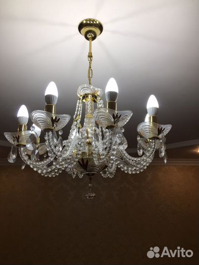 Чешская хрустальная люстра