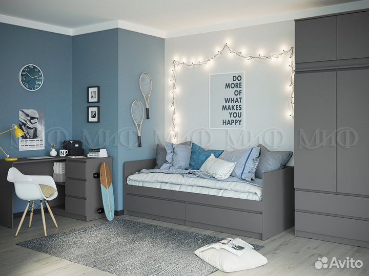 Стол угловой Челси Графит