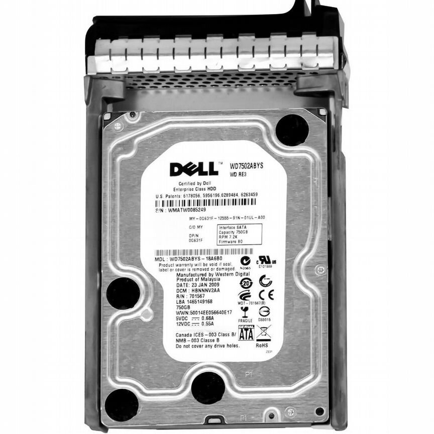 [G631F] Жесткий Диск Dell750gb Sata2 3.5" Hdd