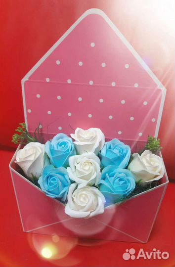 Букет из мыльных роз