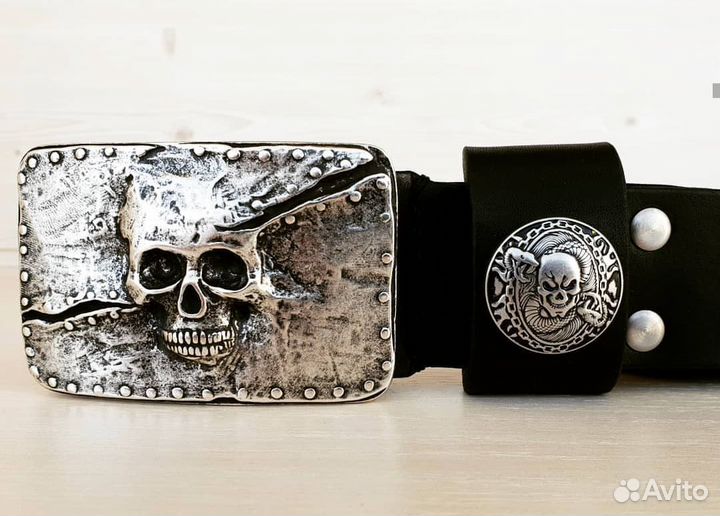 Мужской кожаный ремень ручной работы