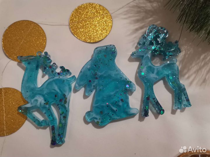 Ёлочные игрушки из эпоксидной смолы