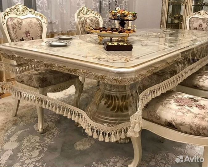 Силиконовая(прозрачная) скатерть с бахромой