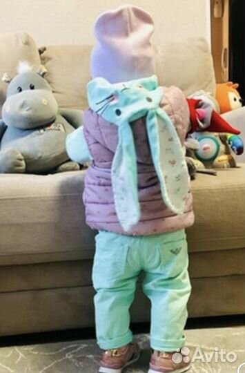 Жилетка для девочки. Костюм зайчик)
