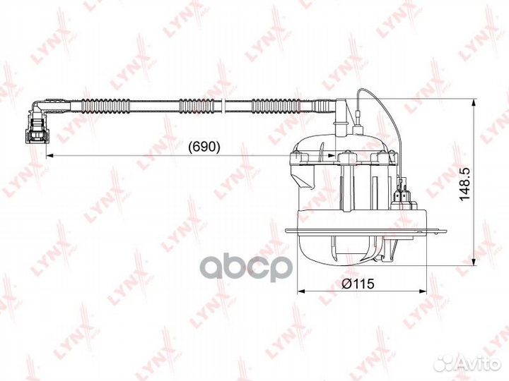 Фильтр топливный LF1065M lynxauto