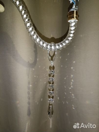 Хрустальные подвески редкие Чехия на рожок