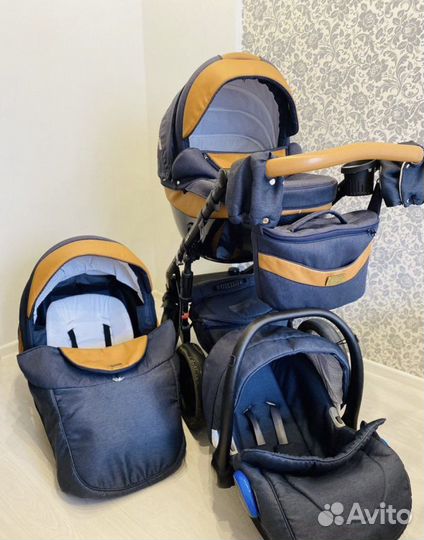 Коляска adamex 3 в 1 carbon