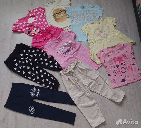 Большой пакет вещей на девочку р110