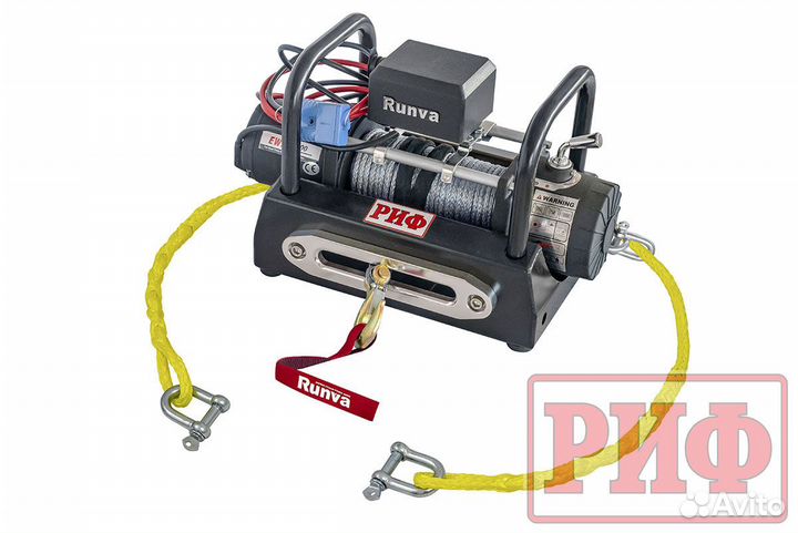 Лебёдка переносная риф 6000SR c площадкой и провод