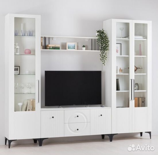 Гостиная модульная белая