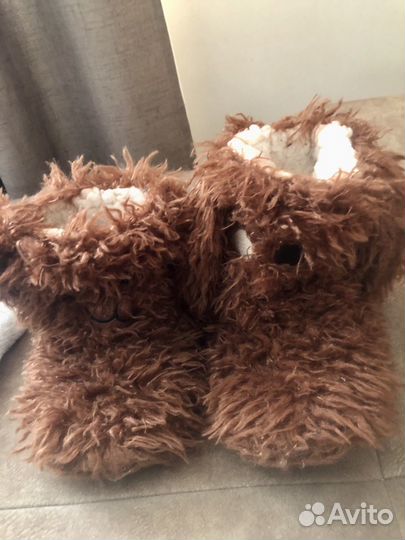 Домашние тапочки меховые