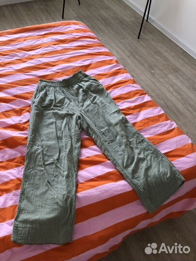 Штаны лен hm