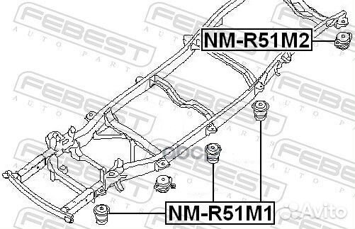 Подушка рамы NM-R51M1 Febest