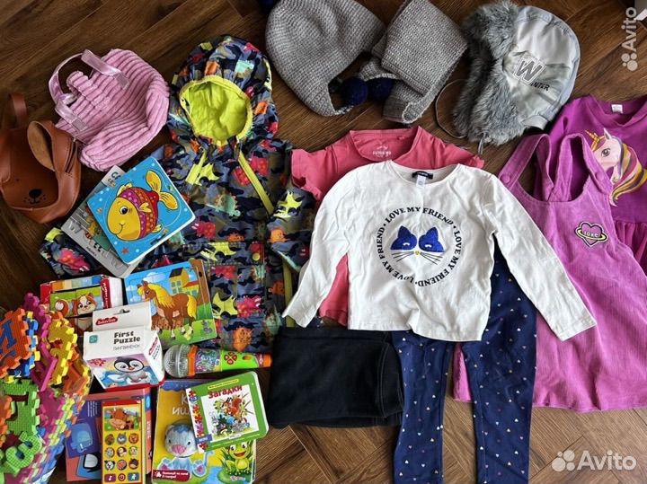 Вещи на девочку 86-92 и игрушки