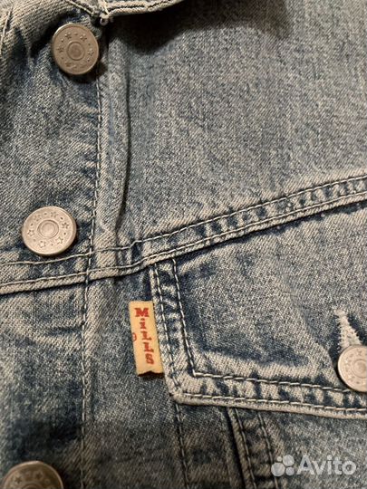 Джинсовая рубашка без рукавов