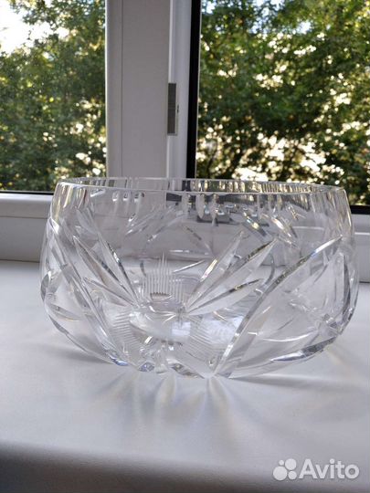 Ваза конфетница хрустальная