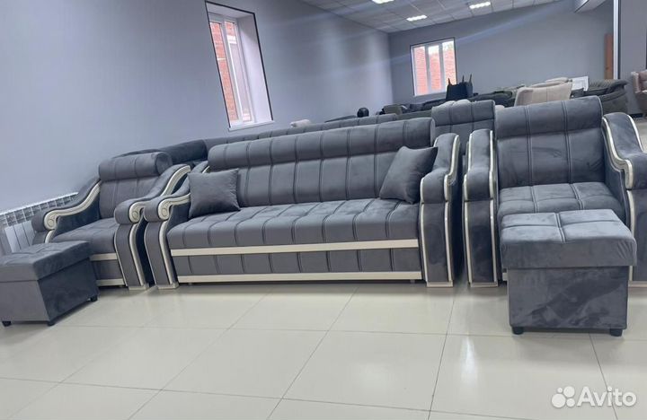 Комплект диван и 2 кресла раскладные