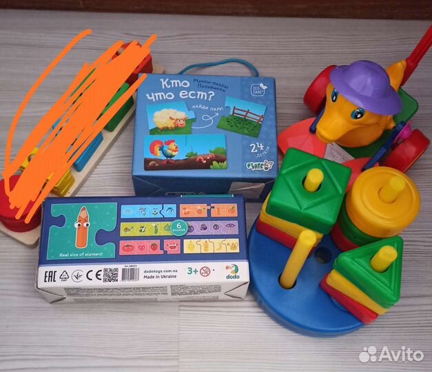 Развивающие игрушки, каталка