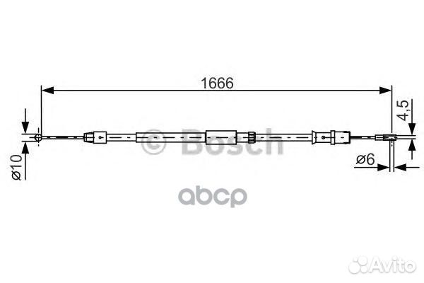 Трос, стояночная тормозная система 1987482032 B
