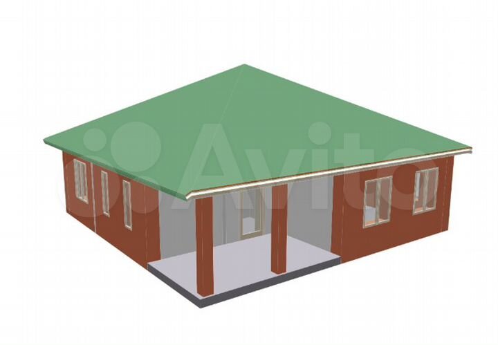 Коттедж 114 м² на участке 12 сот.