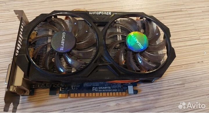 Видеокарта gigabyte GeForce GTX 750 Ti WF OC GV-N