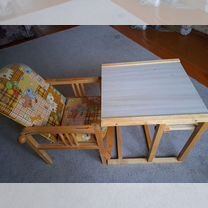 Детский стол и стул для покармлени